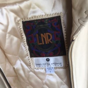 Buttery cream leather coat